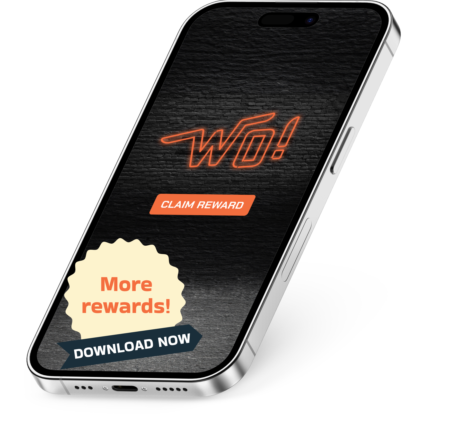 Wings Over Reward for Getting the Mobile App, download call to action for more rewards